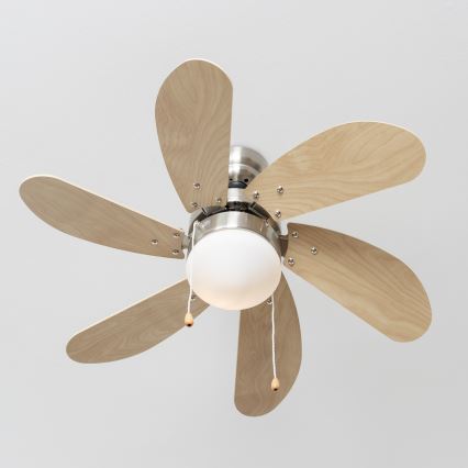 ZEVENTI - Ventilador de techo FAMARA 1xE14/60W/230V beige