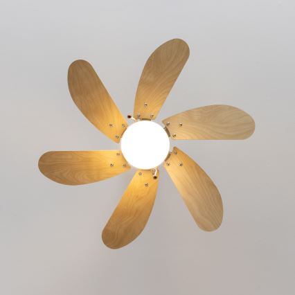 ZEVENTI - Ventilador de techo FAMARA 1xE14/60W/230V beige