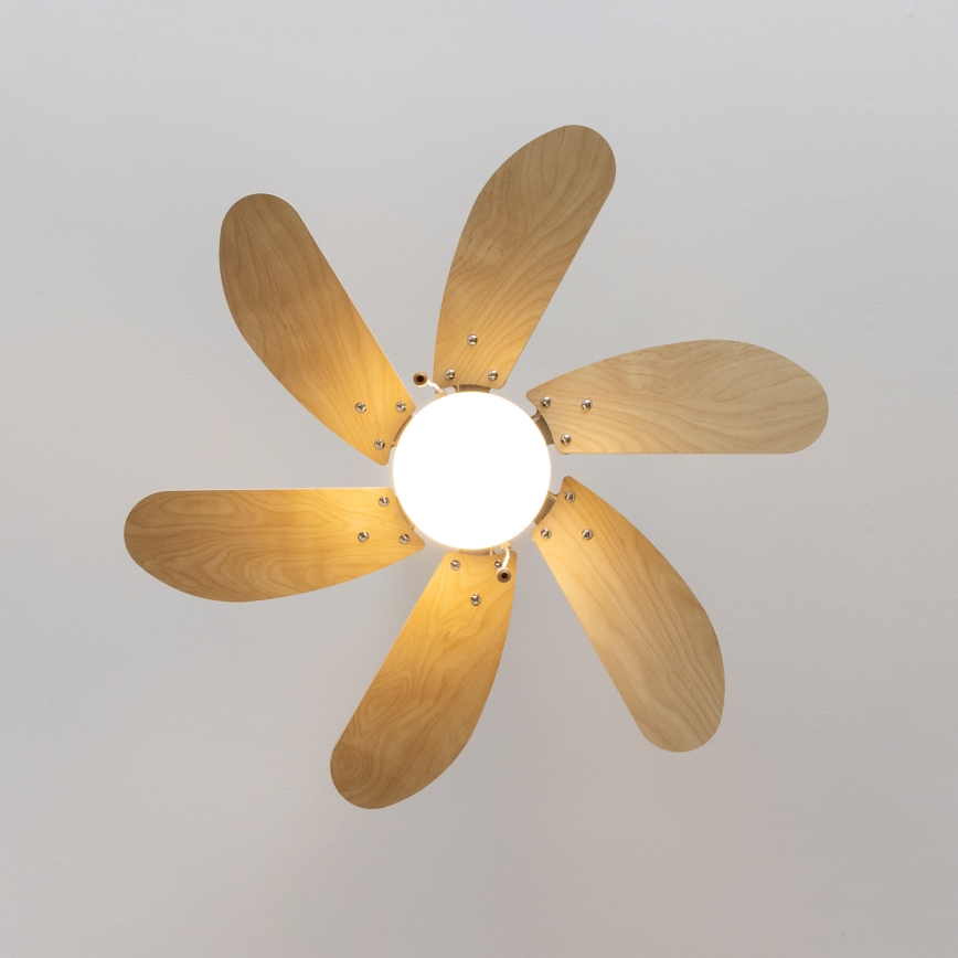 ZEVENTI - Ventilador de techo FAMARA 1xE14/60W/230V beige