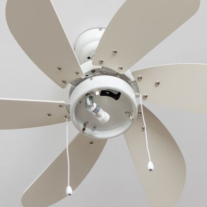 ZEVENTI - Ventilador de techo FAMARA 1xE14/60W/230V blanco