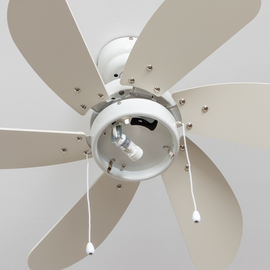 ZEVENTI - Ventilador de techo FAMARA 1xE14/60W/230V blanco