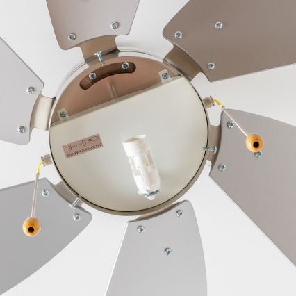 ZEVENTI - Ventilador de techo FAMARA 1xE14/60W/230V gris