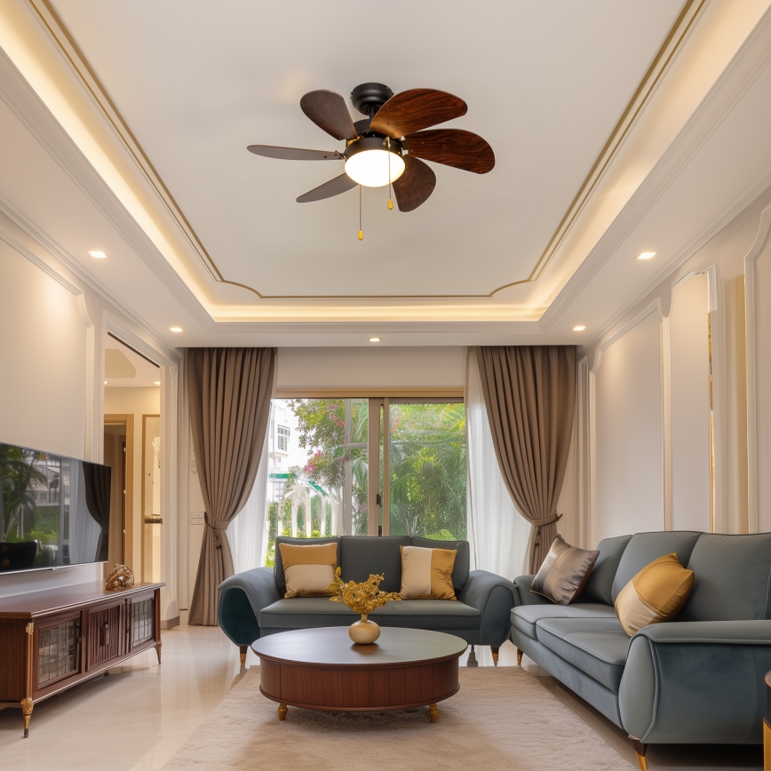 ZEVENTI - Ventilador de techo FAMARA 1xE14/60W/230V