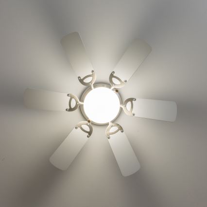 ZEVENTI - Ventilador de techo GALDANA 1xE27/60W/230V gris/blanco