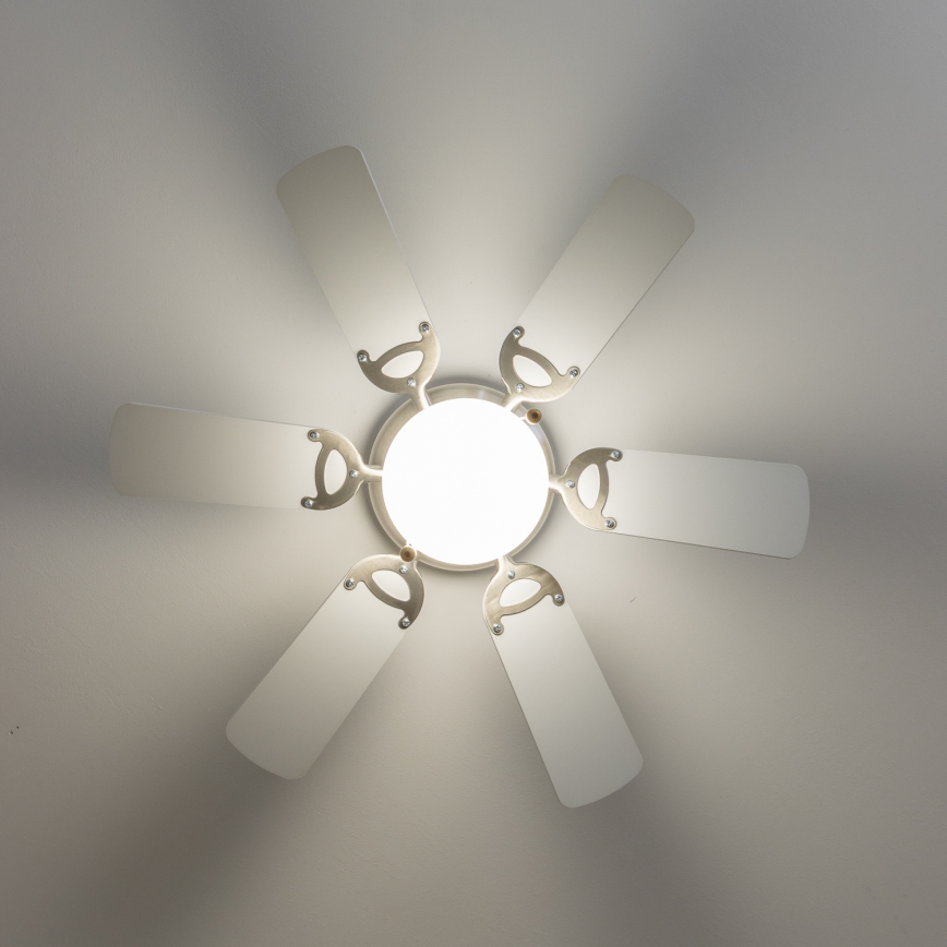 ZEVENTI - Ventilador de techo GALDANA 1xE27/60W/230V gris/blanco