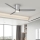 ZEVENTI - Ventilador de techo LED BARROSA LED/18W/230V 3000/4000/6000K Wi-Fi Tuya cromo mate + mando a distancia