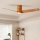 ZEVENTI - Ventilador de techo LED BARROSA LED/18W/230V 3000/4000/6000K Wi-Fi Tuya marrón + mando a distancia