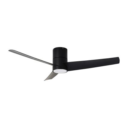 ZEVENTI - Ventilador de techo LED BARROSA LED/18W/230V 3000/4000/6000K Wi‑Fi Tuya negro + mando a distancia