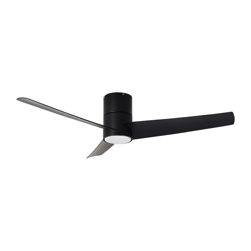 ZEVENTI - Ventilador de techo LED BARROSA LED/18W/230V 3000/4000/6000K Wi‑Fi Tuya negro + mando a distancia