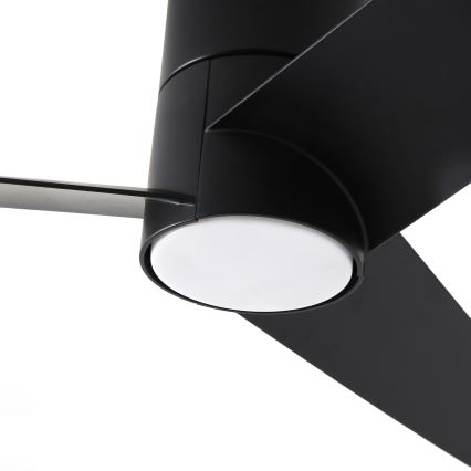 ZEVENTI - Ventilador de techo LED BARROSA LED/18W/230V 3000/4000/6000K Wi‑Fi Tuya negro + mando a distancia