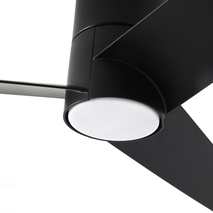 ZEVENTI - Ventilador de techo LED BARROSA LED/18W/230V 3000/4000/6000K Wi‑Fi Tuya negro + mando a distancia