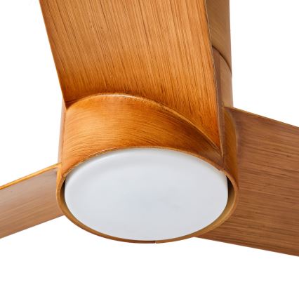 ZEVENTI - Ventilador de techo LED BARROSA LED/18W/230V 3000/4000/6000K Wi-Fi Tuya marrón + mando a distancia