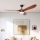 ZEVENTI - Ventilador de techo LED GINOSA LED/18W/230V 3000-6000K Wi-Fi Tuya negro/roble + mando a distancia