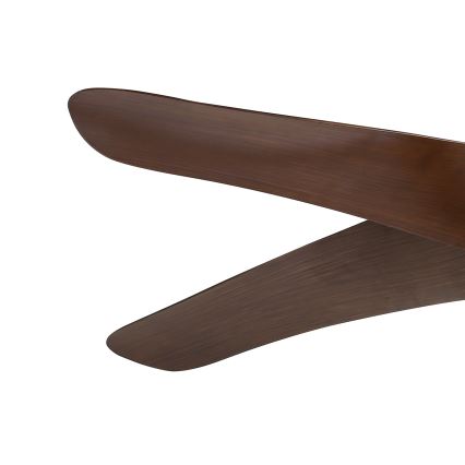 ZEVENTI - Ventilador de techo LED LUCCA LED/18W/230V 3000/4000/6000K Wi-Fi Tuya marrón + mando a distancia