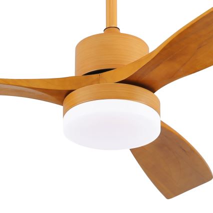 ZEVENTI - Ventilador de techo LED MARE LED/24W/230V 3000/4000/6000K Wi-Fi Tuya roble + mando a distancia