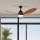 ZEVENTI - Ventilador de techo LED MURO LED/18W/230V 3000-6000K Wi-Fi Tuya negro + mando a distancia