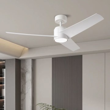 ZEVENTI - Ventilador de techo LED ORVIETO LED/18W/230V 3000-6000K Wi-Fi Tuya blanco + mando a distancia