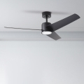 ZEVENTI - Ventilador de techo LED ORVIETO LED/18W/230V 3000-6000K Wi-Fi Tuya negro + mando a distancia