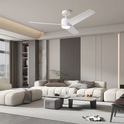 ZEVENTI - Ventilador de techo LED ORVIETO LED/18W/230V 3000-6000K Wi-Fi Tuya blanco + control remoto
