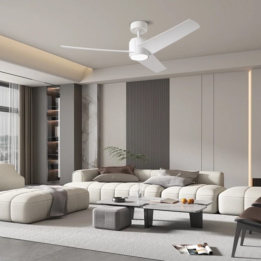 ZEVENTI - Ventilador de techo LED ORVIETO LED/18W/230V 3000-6000K Wi-Fi Tuya blanco + control remoto