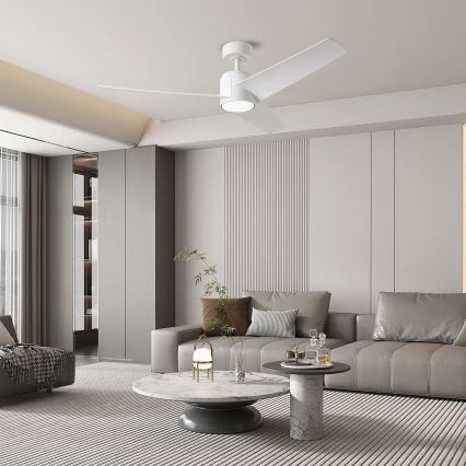 ZEVENTI - Ventilador de techo LED ORVIETO LED/18W/230V 3000-6000K Wi-Fi Tuya blanco + control remoto