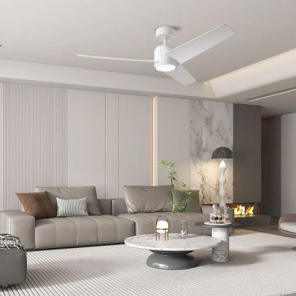 ZEVENTI - Ventilador de techo LED ORVIETO LED/18W/230V 3000-6000K Wi-Fi Tuya blanco + control remoto