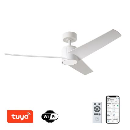ZEVENTI - Ventilador de techo LED ORVIETO LED/18W/230V 3000/4000/6000K Wi-Fi Tuya blanco + mando a distancia
