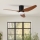 ZEVENTI - Ventilador de techo LED PADUA LED/18W/230V 3000-6000K Wi-Fi Tuya negro/marrón + mando a distancia