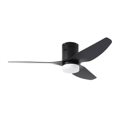 ZEVENTI - Ventilador de techo LED regulable PADUA LED/18W/230V 3000-6000K Wi-Fi Tuya negro + control remoto