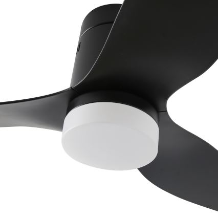 ZEVENTI - Ventilador de techo LED regulable PADUA LED/18W/230V 3000-6000K Wi-Fi Tuya negro + control remoto