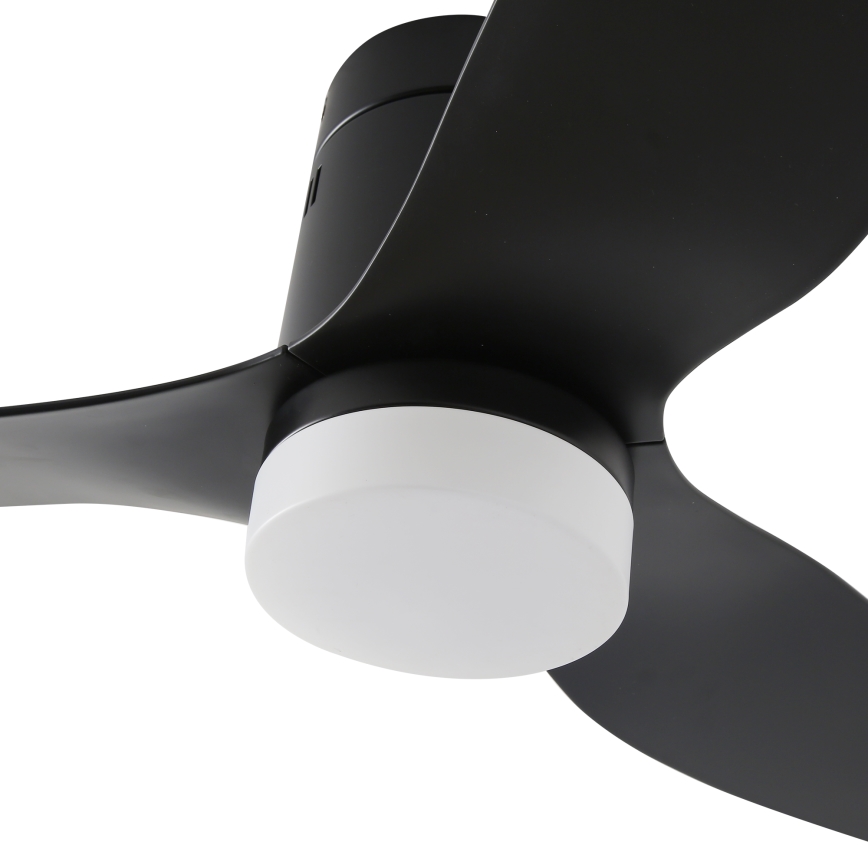 ZEVENTI - Ventilador de techo LED regulable PADUA LED/18W/230V 3000-6000K Wi-Fi Tuya negro + control remoto