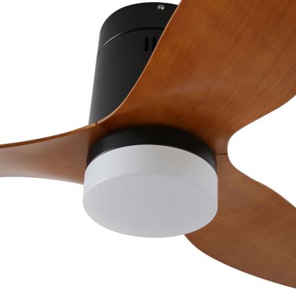 ZEVENTI - Ventilador de techo LED PADUA LED/18W/230V 3000-6000K Wi-Fi Tuya negro/marrón + mando a distancia