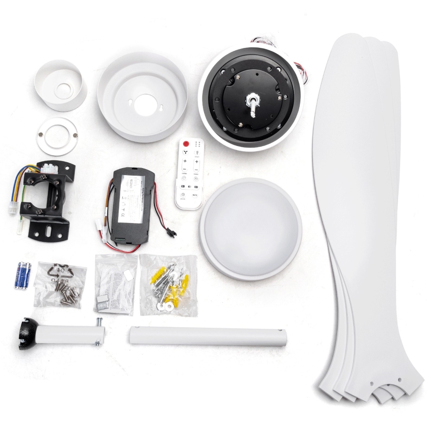 ZEVENTI - Ventilador de techo LED regulable ULUWATU LED/20W/230V 2700-6500K 132cm blanco + mando a distancia