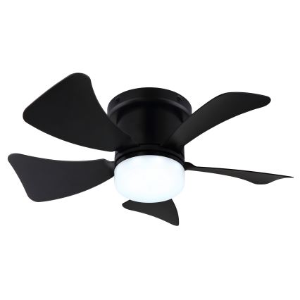 ZEVENTI - Ventilador de techo LED regulable MUNDAKA LED/10W/230V 3000-6500K negro + control remoto