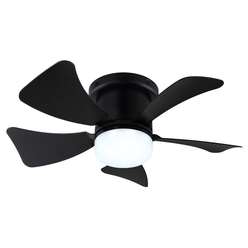 ZEVENTI - Ventilador de techo LED regulable MUNDAKA LED/10W/230V 3000-6500K negro + control remoto