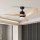 ZEVENTI - Ventilador de techo LED regulable NATURITO LED/18W/230V 3000-6000K Wi-Fi Tuya negro/roble + control remoto