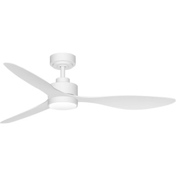 ZEVENTI - Ventilador de techo LED regulable ULUWATU LED/20W/230V 2700-6500K 132cm blanco + mando a distancia