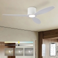 ZEVENTI - Ventilador de techo LED regulable VENTORA LED/24W/230V 3000/4000/6000K Wi-Fi Tuya blanco + mando a distancia