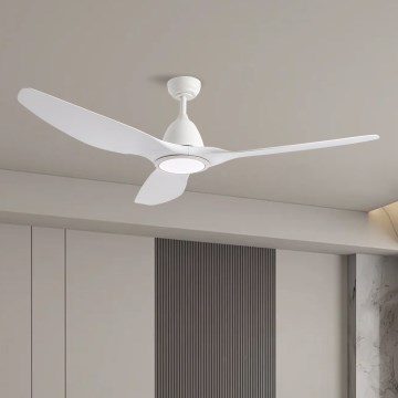 ZEVENTI - Ventilador de techo LED URBINO LED/20W/230V 3000-6000K Wi-Fi Tuya blanco + mando a distancia