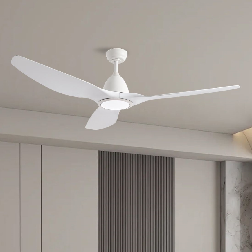 ZEVENTI - Ventilador de techo LED URBINO LED/20W/230V 3000-6000K Wi-Fi Tuya blanco + mando a distancia