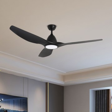 ZEVENTI - Ventilador de techo LED URBINO LED/20W/230V 3000-6000K Wi-Fi Tuya negro + mando a distancia