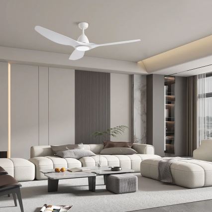 ZEVENTI - Ventilador de techo LED URBINO LED/20W/230V 3000-6000K Wi-Fi Tuya blanco + mando a distancia