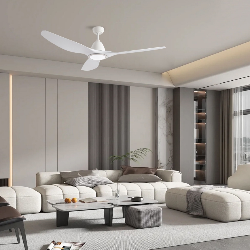 ZEVENTI - Ventilador de techo LED URBINO LED/20W/230V 3000-6000K Wi-Fi Tuya blanco + mando a distancia