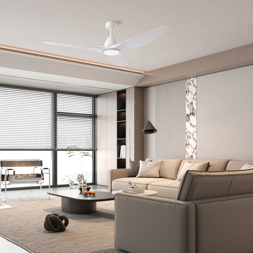 ZEVENTI - Ventilador de techo LED URBINO LED/20W/230V 3000-6000K Wi-Fi Tuya blanco + mando a distancia