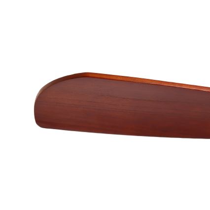 ZEVENTI - Ventilador de techo LIONI Wi-Fi Tuya cromo mate/roble + mando a distancia