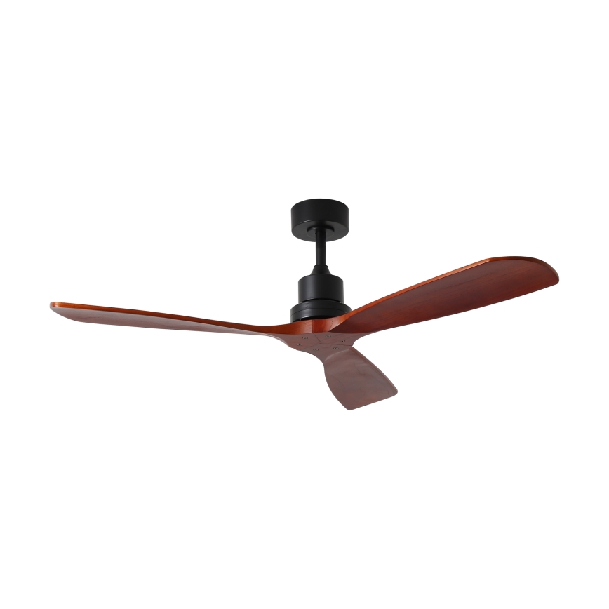 ZEVENTI - Ventilador de techo LIONI Wi-Fi Tuya negro/roble + control remoto