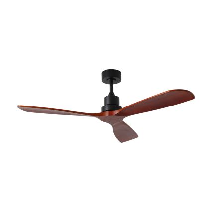 ZEVENTI - Ventilador de techo LIONI Wi-Fi Tuya negro/roble + mando a distancia