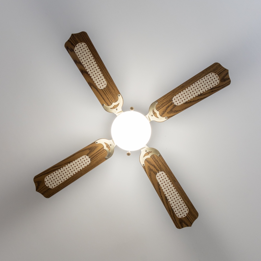 ZEVENTI - Ventilador de techo NAVAGIO 1xE27/60W/230V marrón