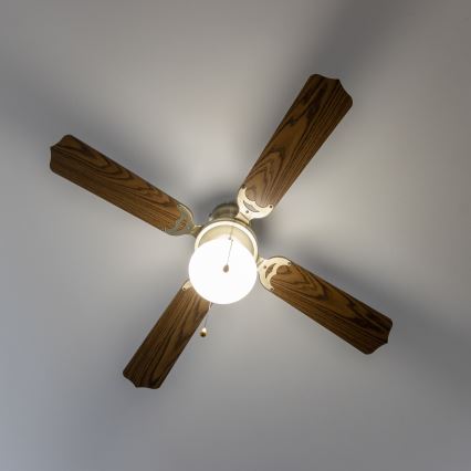 ZEVENTI - Ventilador de techo NAVAGIO 1xE27/60W/230V marrón