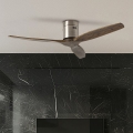 ZEVENTI - Ventilador de techo SPELLO Wi-Fi Tuya cromo mate/roble + mando a distancia